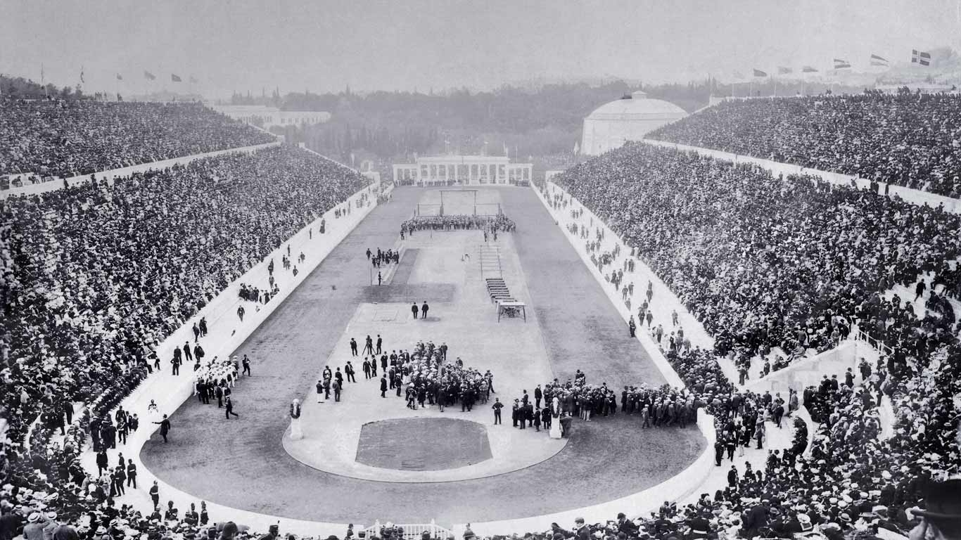 Opening-ceremony-of-the-1896-Olympic-Games-in-Panathinaiko-Stadium-Athens-Greece-20160406
